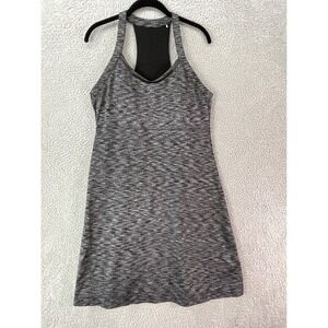 Sleeveless Heathered Gray Mini Dress - Sporty Racerback